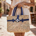 Panier en Doum avec Ceinture et Anses en Cuir